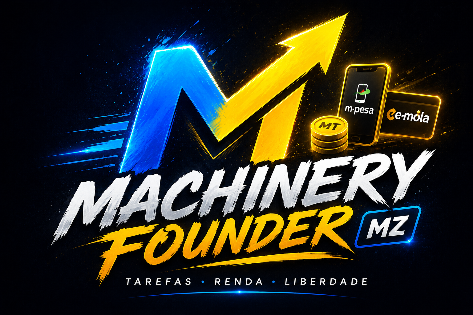 Machinery Founder aceita pagamentos M-Pesa e e-Mola